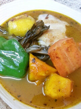 ココナッツオイルでスープカレー