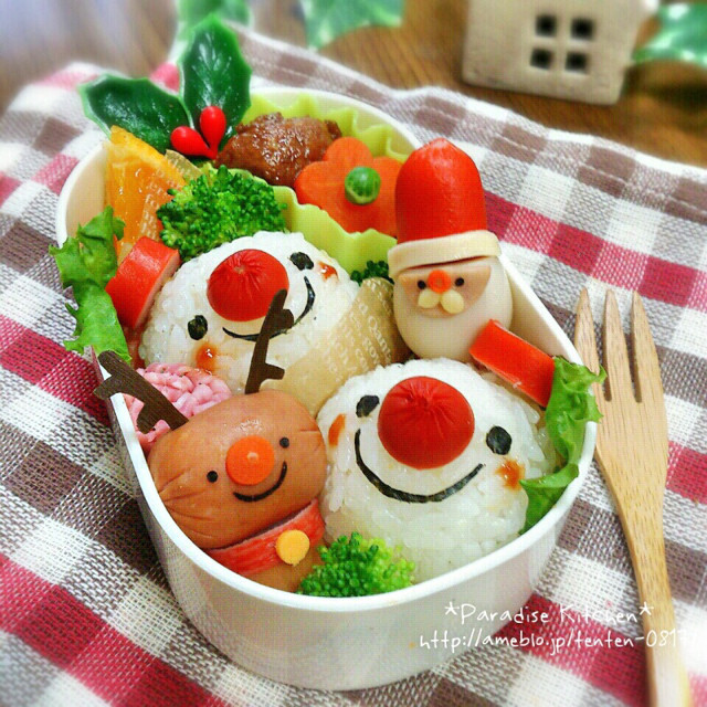 キャラ弁 簡単 クリスマス雪だるま弁当 レシピ 作り方 By Maa12 クックパッド 簡単おいしいみんなのレシピが349万品