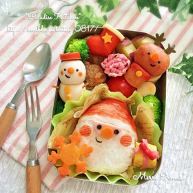 キャラ弁*簡単♪クリスマスサンタ弁当