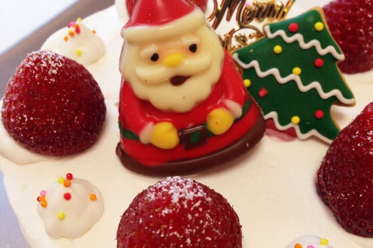 手作りで可愛く クリスマスケーキ レシピ 作り方 By ぶーちゃん ママ クックパッド