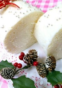 ☆クリスマスケーキに白いロールケーキ☆