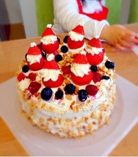 卵・オーブン不要♡パーティケーキ