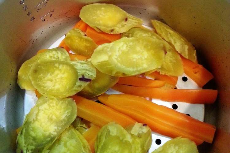 圧力鍋で簡単な野菜蒸し 離乳食に レシピ 作り方 By チッチ デーデ クックパッド 簡単おいしいみんなのレシピが360万品