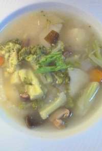 冬の野菜ぽかぽかスープ（揚げ魚入も）