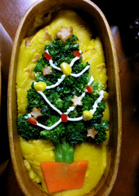 玄米菜食のクリスマス弁当☆オムライス風