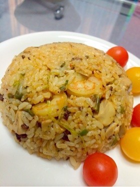 麻婆豆腐で炊き込みご飯・炊き込みピラフ