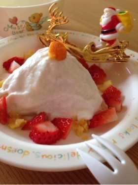 ☆1歳前の離乳食の子にクリスマスケーキ☆