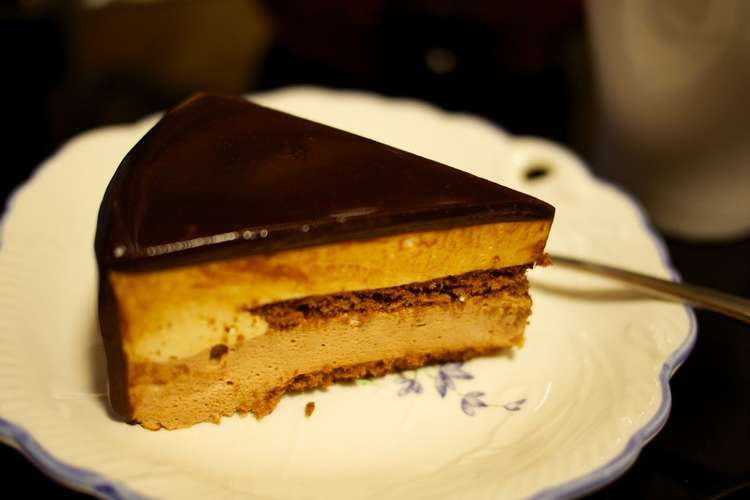 キャラメル チョコの2層ムースケーキ レシピ 作り方 By かめがえる クックパッド