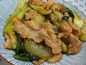 豚肉とチンゲン菜のあんかけ炒め