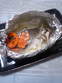 白身魚のホイル焼き~バターポン酢で~