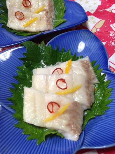簡単♪柚子香る   太刀魚の酢じめの写真