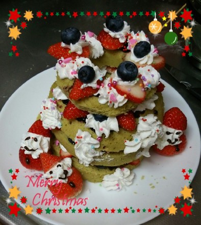 クリスマスツリー ケーキの写真
