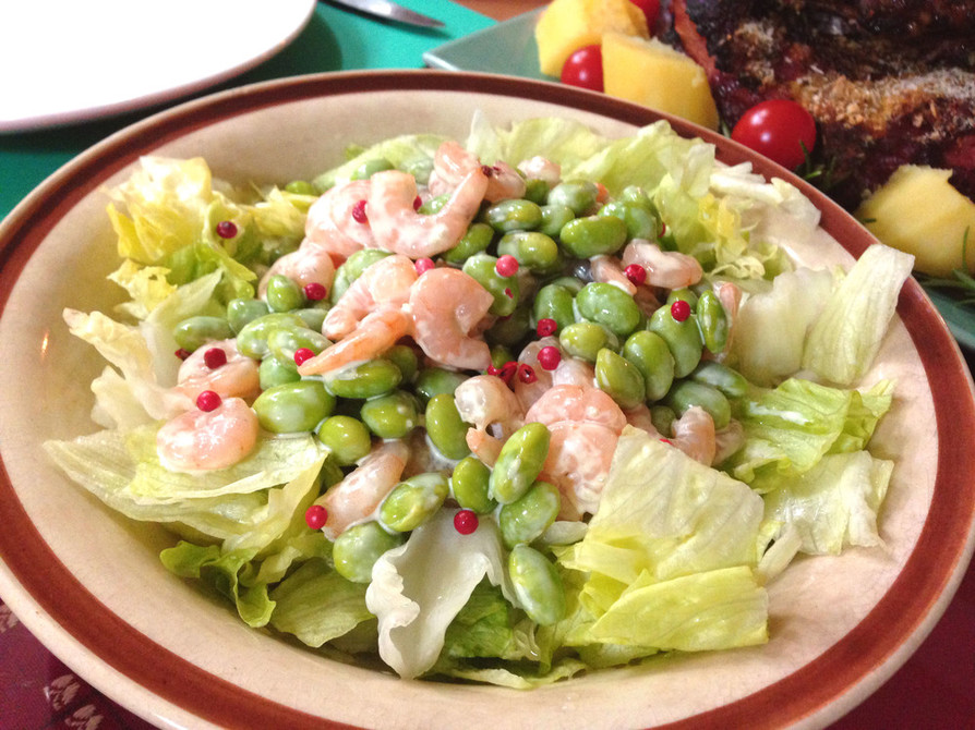 冷凍食品で簡単・海老と枝豆のサラダの画像