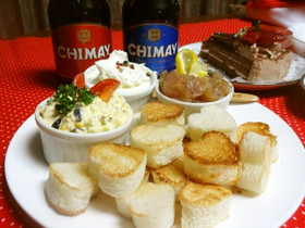 食パンで作る*クリスマスのお好みカナッペ