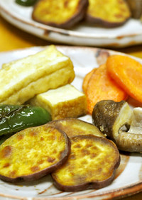 簡単◎野菜と豆腐の焼き盛り＠フライパン