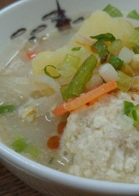 薫る♬胡麻坦々風鶏団子スープ