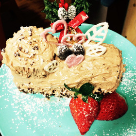 簡単♡アイスケーキ風ブッシュドノエル♡