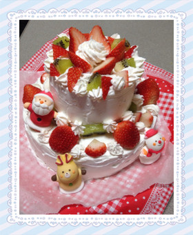 家用簡単2段クリスマスケーキ