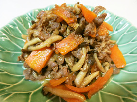 NZ産ラム肉の甘辛和風炒め