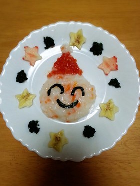 赤ちゃん初めての離乳食クリスマスプレート