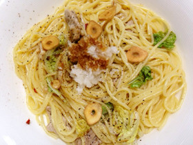 大根おろし和風 豚肉白菜ペペロンチーノ
