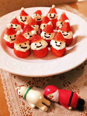 クリスマスに♡いちごのサンタ