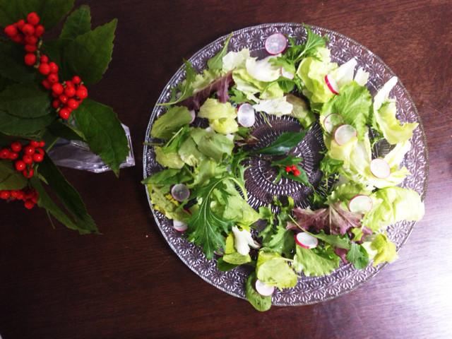 【クリスマス】サラダのリースの画像