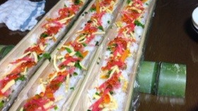 流しそうめん竹で ちらし寿司 レシピ 作り方 By トライの母ちゃん クックパッド