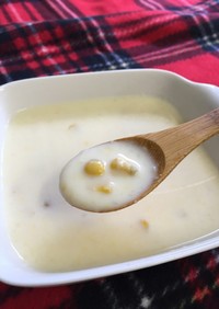 塩糀で作る簡単コーンスープ