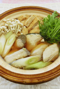 ブリと水菜の生姜鍋