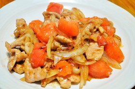 豚肉とトマトのさっと炒め