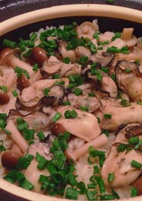 【簡単♪】牡蠣とシメジの炊き込み御飯