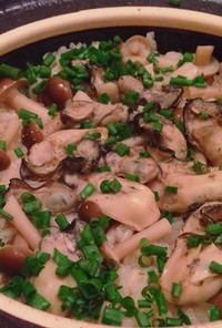 【簡単♪】牡蠣とシメジの炊き込み御飯