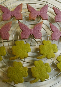 抹茶と紫芋のクッキー　