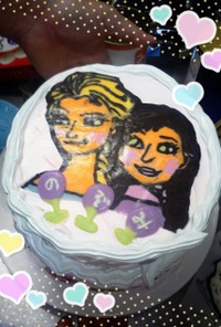 アナと雪の女王２段ケーキ