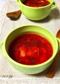 簡単！ボルシチ♪真っ赤な野菜スープ