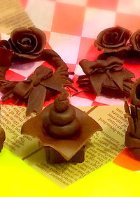 チョコレートて作る門松 鏡餅 正月飾り