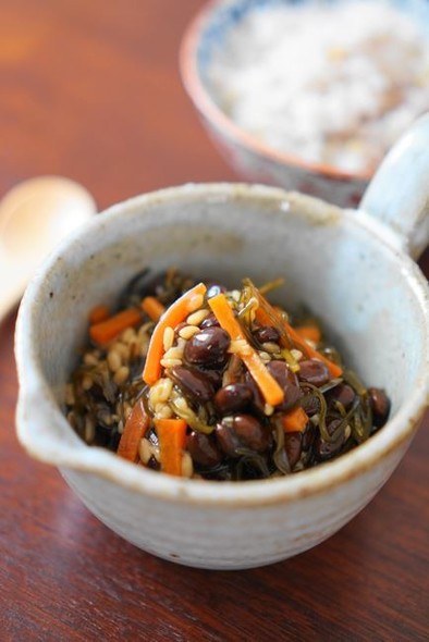 健康常備菜☆納豆と昆布の麹和えの写真