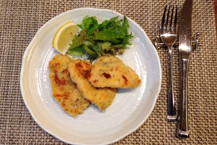 鶏胸肉のパン粉焼き バター風味 レシピ 作り方 By ペッシェスパーダ クックパッド 簡単おいしいみんなのレシピが360万品