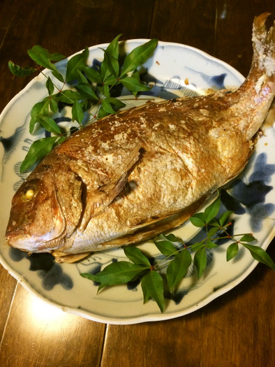 オーブンで☆鯛の塩焼きと鯛めし2015の写真