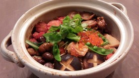 おせちリメイク*土鍋で峠の釜飯風