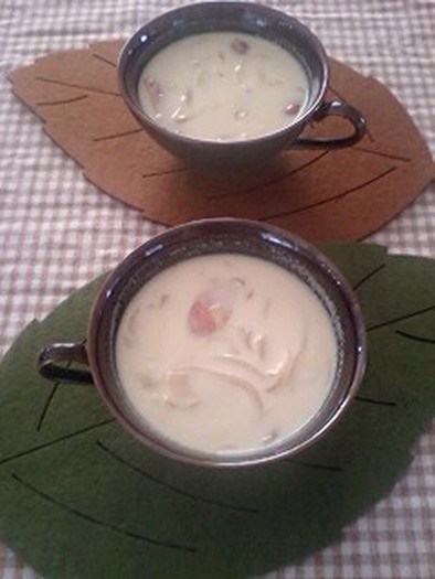 玉ねぎとウィンナーのカレーミルクスープの写真