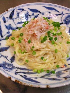 毛蟹のホワイトクリームパスタ♪