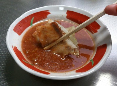 豚バラ白菜鍋 納豆キムチタレの写真