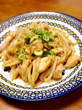 ご飯進む♪鶏肉ともやしのとろとろタレ炒め