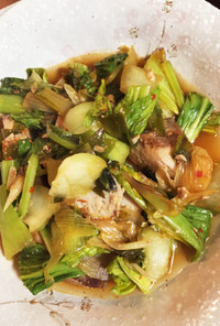 ぶりとチンゲン菜の中華炒め煮