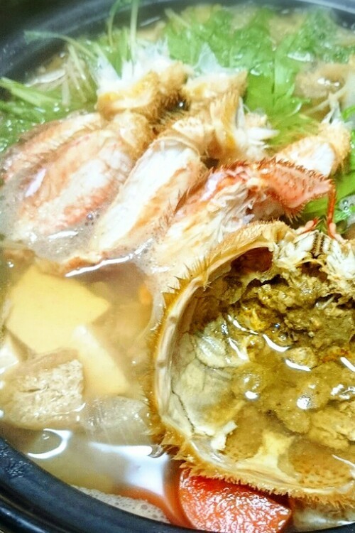 絶品！毛蟹でカニすき鍋を楽しむ♪の画像