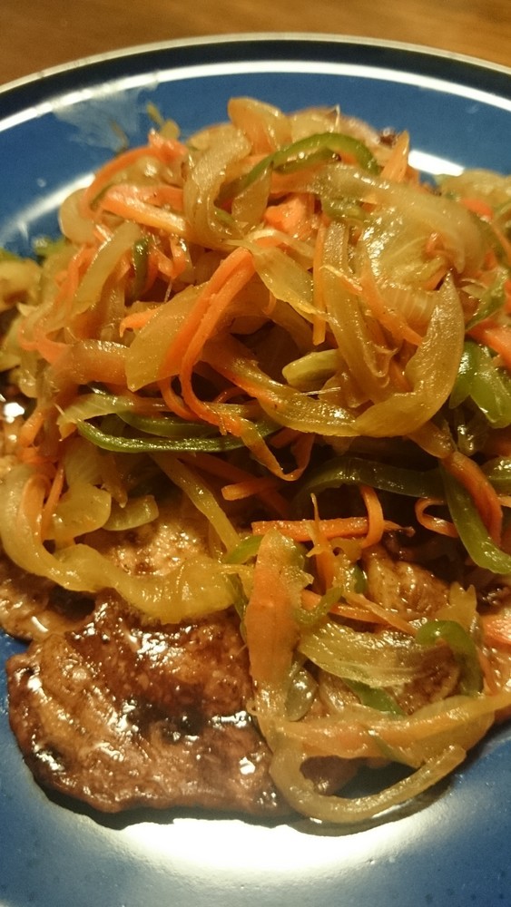 野菜たっぷり！豚肉のうま照り焼きの画像