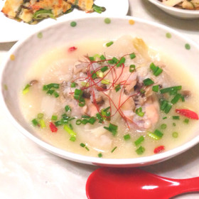 アツアツ参鶏湯♡炊飯器で簡単に!