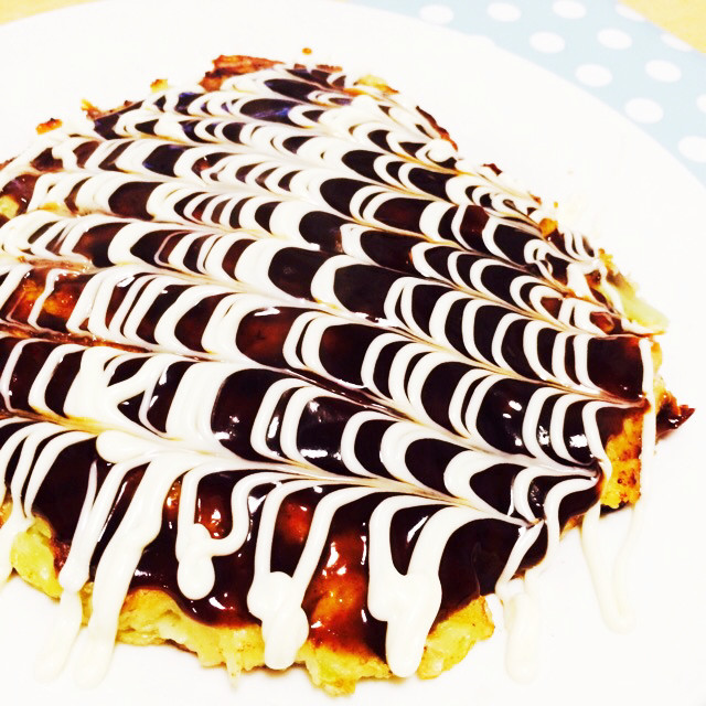 お好み焼き 可愛いソースのかけ方 レシピ 作り方 By 鈴子 クックパッド
